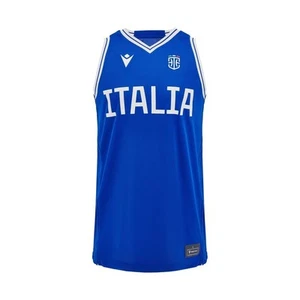 BASKETBALL ITALY - TRAINING JERSEY SHIRT - MACRON - Season 2024/25 - Picture 1 of 3