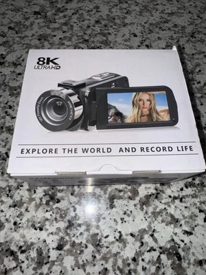 8K 64MP Video Camera 18X Digital Camcorder Video Camera 3.0 inch Flip Screen  - Image 1 of 4
