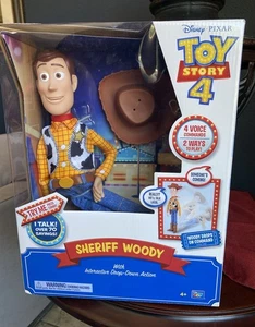 Toy Story 4 Disney Sheriff Woody mit interaktiver Dropdown-Action getestet NEU - Bild 1 von 10