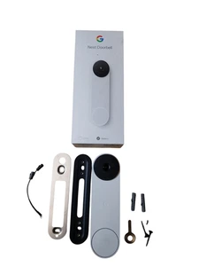 Google Nest Doorbell (Battery) Smart WiFi Video Doorbell Snow GWX3T - Picture 1 of 5