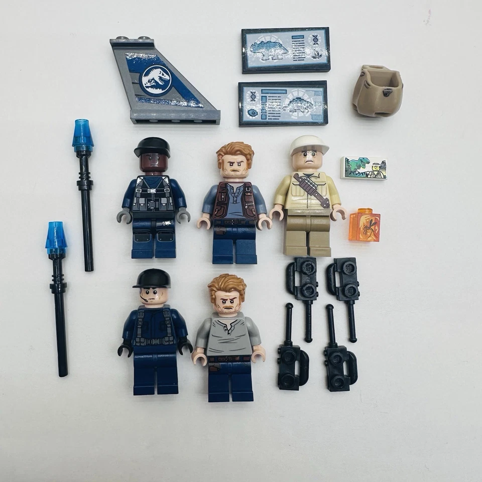 Lego Jurassic Park Lot World Owen Grady Ken Wheatley ACU Troopers - Image 1 of 1