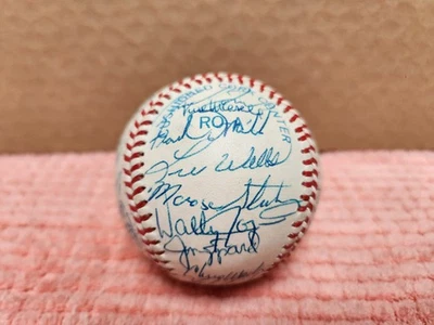 VTG 1988 Angels TEAM AUTOGRAPHED BALL ROALB w/ 36 Signatures "DiMag" ESTATE - Image 1 of 4