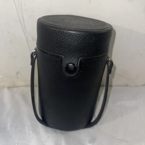 Vintage Sony Leather Hard Lens Case Snap Strap w/ Short Carry Strap 6” x 3-3/4” - Picture 1 of 9