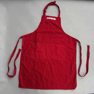 Grembiule Williams Sonoma classico in twill di cotone rosso tinta unita - Foto 1 di 3