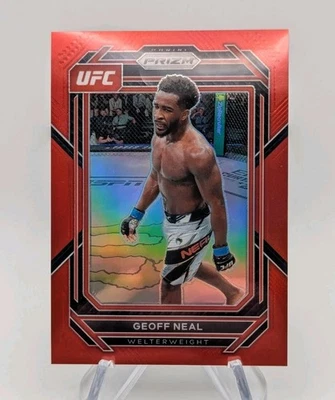 Geoff Neal 2023 Panini Prizm UFC 127 Red Holo Prizm SP #d 26/199 Welterweight - Image 1 of 2