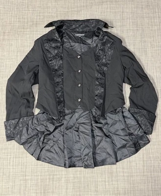 Vestido formal de encaje negro oscuro escarlata para mujer 2 XL gótico victoriano bruja Foto 1 de 4
