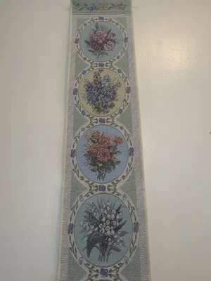 The Manual Woodworkers And Weavers Floral Tapestry USA Made Cottage Decor - Image 1 of 4