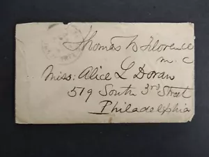 Congressional Free Frank: Florence, Thomas 1850s Cover, Pennsylvania Rep - Bild 1 von 2
