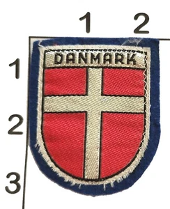 Parche de fieltro bordado vintage con bandera de Dinamarca Cruz Nórdica roja blanca - Imagen 1 de 1