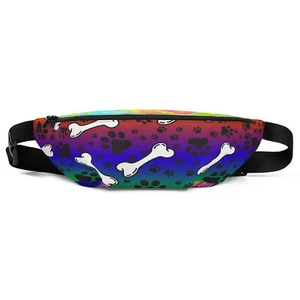Fanny pack Design #3113y fanny paws (Paw and bones multicolor) - Picture 1 of 17