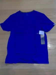 Cherokee Infinity BLUE Men's V-Neck Scrub Top -MENS MEDIUM **NEW WITH TAGS* - Picture 1 of 5