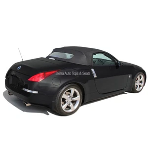 Nissan 350Z convertible techo blando, se adapta a 2004-2009, vinilo sarga, negro - Imagen 1 de 5