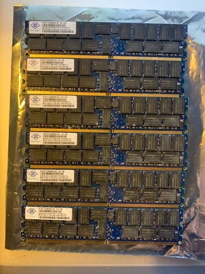 LOT OF 6 NANYA 4GB DDR2 6400P NT4GT72U4ND0BV-AD ECC REGISTERED RAM - Image 1 of 2