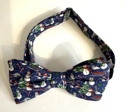 Галстук-бабочка Beau Ties Ltd зимние санки цветочный ручной шитье сделано в США Вермонт - Изображение 1 из 4