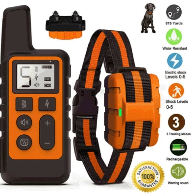 Training Hund Ausbildung Erziehungshalsband Fernbedienung Ton Vibration Schock.