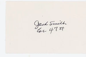 NASCAR Great - 1956 Old Dominion 400 Winner Jack Smith (Car#47) & his autograph - Picture 1 of 1