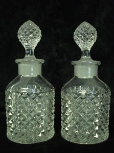 Juego de 2 perfumes de vidrio con patrón de uñas inglesas de 6" botella de perfume cristalino - Imagen 1 de 5