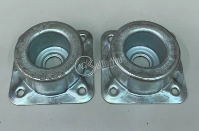 COPPIA DI STAFFE PER RUOTE SNODATE IN ACCIAIO 5,5X5,5 CM Ø FORO 1,2CM FERRAMENTA - Immagine 1 di 4