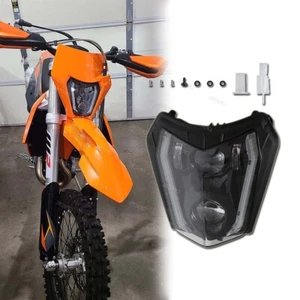 Faro LED haz alto/bajo DRL para XCW EXC XCF SXF 250 300 350 450 500 690 negro - Imagen 1 de 12