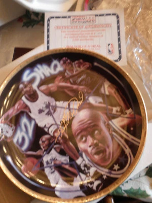 SHAQUILLE O'NEAL NBA Basketball Gold Limited Edition Signature Plate COA NEW - Image 1 of 3