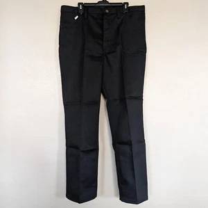 NWT Vintage Rustler Black Twill Pants 40x32 Talon Zipper Made In USA Deadstock - Picture 1 of 10