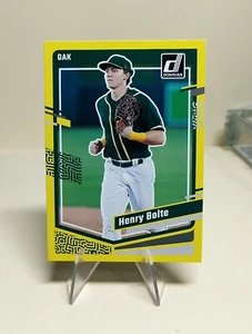 2023 Panini Donruss Henry Bolte #140 RC Yellow Parallel - Picture 1 of 2