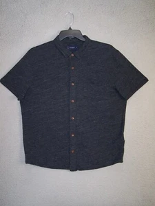 Lucky Brand Polo Shirt Adult Extra Large Charcoal Black Button Golf Outdoor Mens - Picture 1 of 11