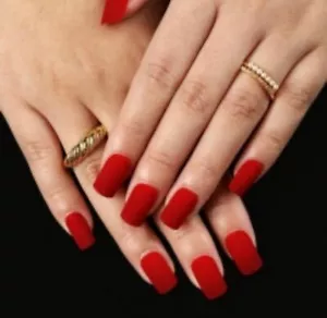 24 pcs Apple Red Matte Press-on Nail Set / Medium Square - Picture 1 of 3