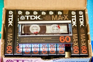 TDK MA-X 60 TYPE IV 1985 USA BOX OF 10 CASSETTE TAPES (SEALED) - Picture 1 of 6