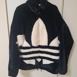 Adidas XL Original Boa Jacke Schwarz Selten Kunstfell JAPAN - Bild 1 von 5
