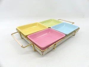 Bandeja para servir vintage con 4 bandejas años 50 60 - Imagen 1 de 9