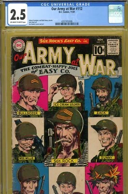 Our Army At War #112 CGC 2.5 - classic Easy Company cover - Kubert cover & art - Image 1 of 3