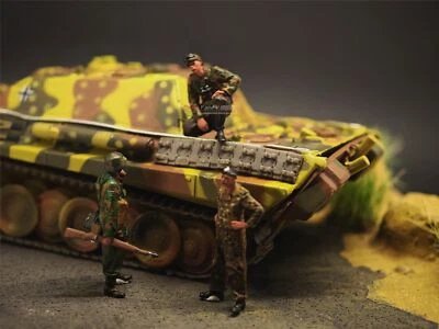   1/72 War II  GermanSS elite troops 3man handpainted Finished Soldier no tank - Bild 1 von 4
