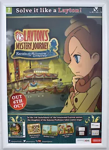 Layton's Mystery Journey RARE 3DS 42cm x 59cm Werbeposter - Bild 1 von 1