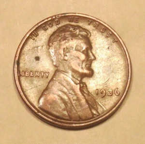 1936 LINCOLN WHEAT BACK CENT--ERROR COIN--MASSIVE LAMINATION ERROR OBV. & REV. - Picture 1 of 2