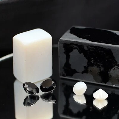 Rough Onyx Black Nano Crystal Heat Resistant Jade Black synthetic Lab gemstone - Image 1 of 4