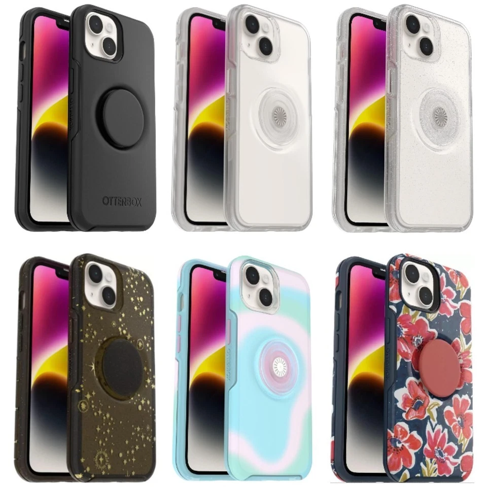 Funda OtterBox + Pop Symmetry Clear Series para iPhone 14 y iPhone 13 (Solo) Foto 1 de 1