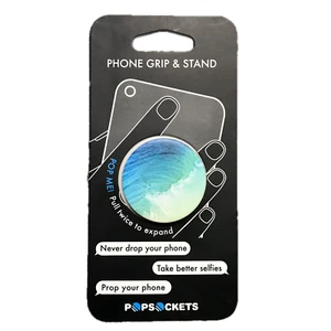 PopSockets PopGrip Phone Grip Stand Swap Top Selfie Ocean Wave Surfs Up Ocean - Picture 1 of 6