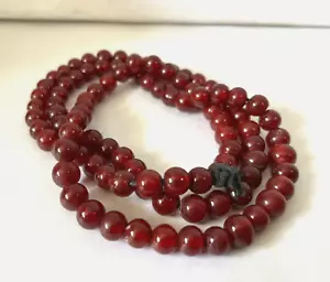 RARA PERLINA PREGHIERA RELIGIOSA ANTICA VINTAGE UNICA IN VETRO /COLLANA/MALA, 100 PIEDI - Foto 1 di 11