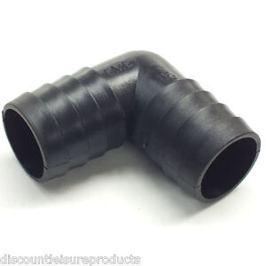 38mm (1.5") Flexible Hose Elbow/Bend - Plastic Pipe Fitting Pond/Garden/Car/Boat