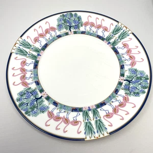 Bernardaud Limoges Flamants Roses Dinner Plate Flamingos and Trees - Picture 1 of 13