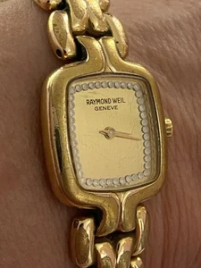 RAYMOND WEIL Champagne Gold Plated 5877 Women's Watch Stainless Steel Crystal - Picture 1 of 14