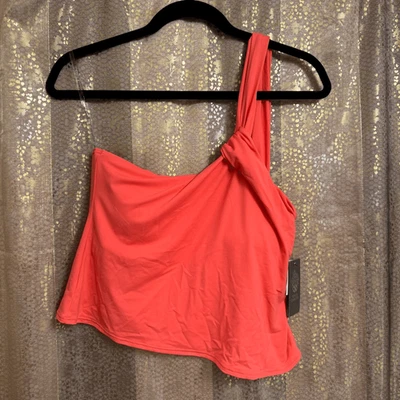 Tankini de un hombro grande Vince Camuto Coral Pop nuevo con etiquetas Foto 1 de 4