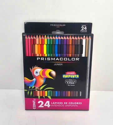Prismacolor Unipunta Colored Pencils Brilliant Colors Set of 24 Junior 4.0mm NIB - Image 1 of 3
