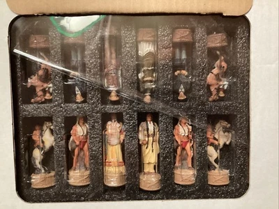 the chessman chess set Cowboys Vs Indians Complete No Board Sealed - Image 1 of 4