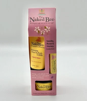 Коллекция средств по уходу за губами и кожей The Naked Bee Vanilla Rose & Honey - новый неиспользованный товар - Изображение 1 из 4