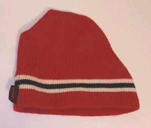 Vintage 70s WigWam Wool Ski Beanie Retro Winter Gear Knit Hat Red Made In USA - Picture 1 of 6