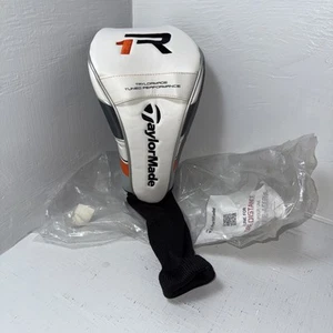 NEW TaylorMade R1 Driver Head Cover Men’s Golf Club Sock HC Orange Black White - Picture 1 of 7
