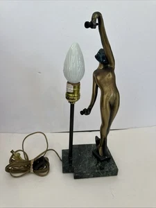 Vintage Frankart Sarsaparilla Art Deco Nude Woman Figural Boudoir Table Lamp - Picture 1 of 7