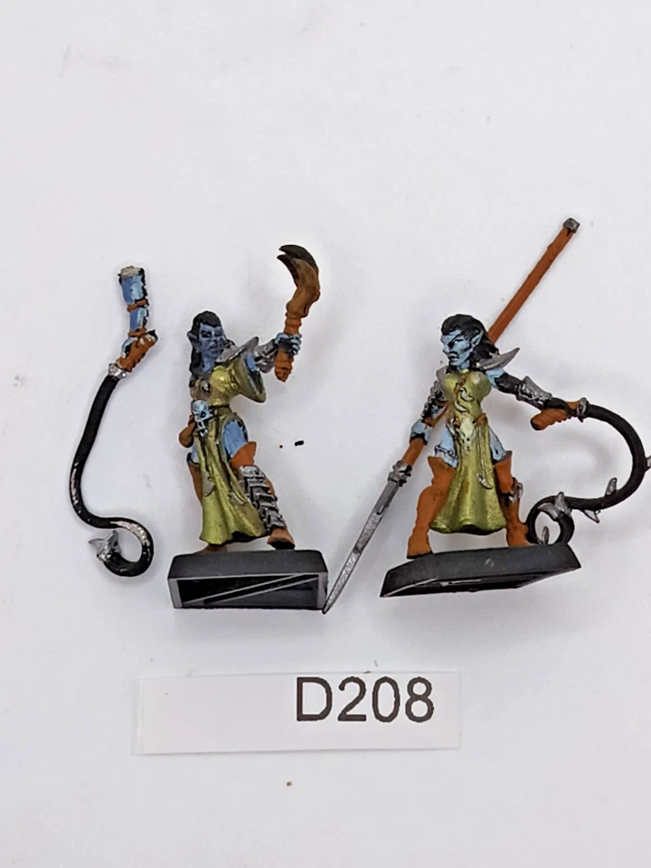Warhammer Fantasy AoS ToW Dark Elves Beastmasters x2 Lote Fuera de Stock Metal De Colección Foto 1 de 1